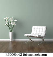 weiß, barcelona, stuhl, auf, grün