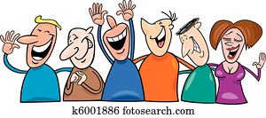 그룹, 의, 웃음, 사람