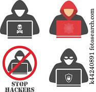 Hacker icons. Hacker icons.