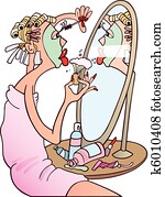 Woman doing make-up Woman doing make-up