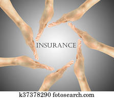 Word insurance in the center of the hand