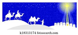 wisemen, silhouette, -facebook, decke wisemen, silhouette, -facebook, decke