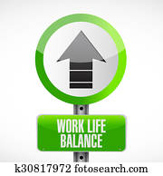 work life balance up road sign concept