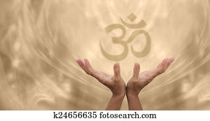 Beautiful Golden Om Healing Energy 