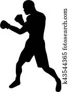 boxer, silhouette boxer, silhouette