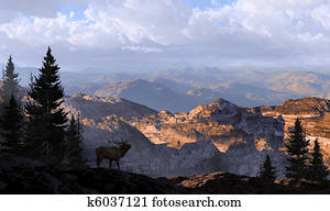 Elk Lookout Silhouette Elk Lookout Silhouette