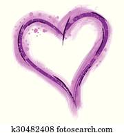 Purple Paint Heart Purple Paint Heart