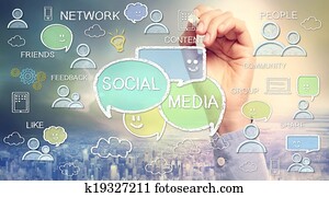 Social media texts and cartoon Social media texts and cartoon