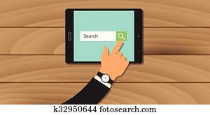 suchmaschine, analytics, web, tablette, hand, suchen suchmaschine, analytics, web, tablette, hand, suchen