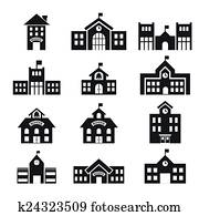 411school building icon 411school building icon