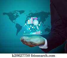 geschaefts, analytics, und, projektionen