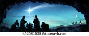 Nativity Of Jesus - Scene With The Holy Family Nativity Of Jesus - Scene With The Holy Family