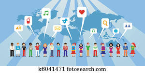 sociaal, media, netwerk