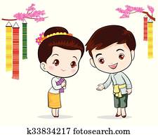Thai traditional welcome sawasdee Thai traditional welcome sawasdee