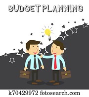 wort, schreibende, text, budget, planning., geschäftskonzept, für, dass, geschrieben, beschreibung, über, strömung, und, zukunft, aufwendungen, zwei, weiß, geschäftsmänner, kollegen, mit, kurze fälle, teilen, idee, solution.