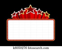 Blank movie, theater or casino marquee Blank movie, theater or casino marquee