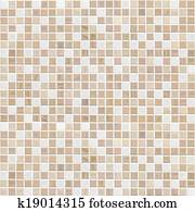 delicate color brown mosaic tile wall