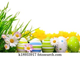 Easter eggs arrangement Easter eggs arrangement