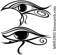 Egyptian Eye Ra Silhouette Egyptian Eye Ra Silhouette