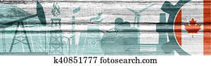 Energy and Power icons set. Header banner with Canada flag Energy and Power icons set. Header banner with Canada flag