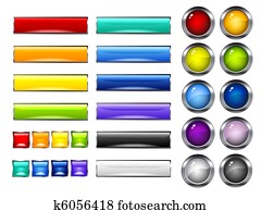 glossy colorful buttons glossy colorful buttons