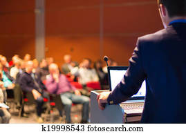 orador, em, conferência negócio, e, Presentation.