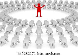 People praying in lap. Isolated 3d image People praying in lap. Isolated 3d image