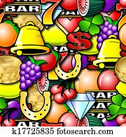 Repeating Fruit Machine Background Repeating Fruit Machine Background