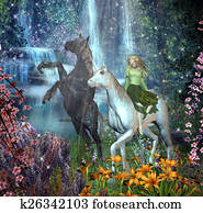 Two Unicorns and Maiden Two Unicorns and Maiden