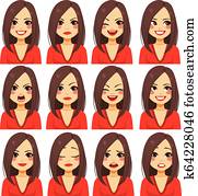 אישה, ביטויים פרצופיים