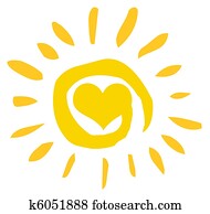 תקציר, שמש, עם, לב