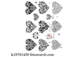 Black decorative hearts Black decorative hearts