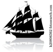Black old ship Black old ship