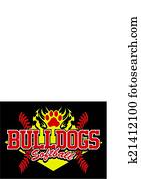 bulldog softball design bulldog softball design