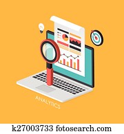conceito negócio, 3d, isometric, infographic