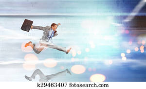 Full speed businessman