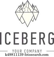 Iceberg triangle of cold mountain abstract vector and logo design or template hill business icon of company identity symbol concept. Iceberg, Iceberg triangle of cold mountain abstract vector and logo design or template hill business icon of company identity symbol concept. Iceberg,