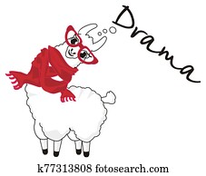 llama in red glasses and scarf llama in red glasses and scarf