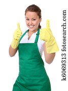 יפה, אישה, עוזרת בית