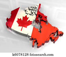 3d flag map of canada 3d flag map of canada