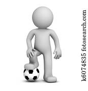 3d, כדורגל, player.