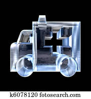 ambulance symbol in glass ambulance symbol in glass