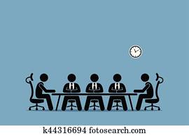Brainstorming and discussion among businessman.