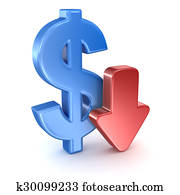 Dollar Sign and Arrow