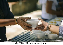 Food Donations for Homeless: Concept of sharing