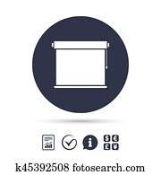 Louvers rolls sign icon. Window blinds jalousie.