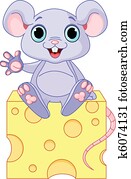 עכבר, ב, גבינה