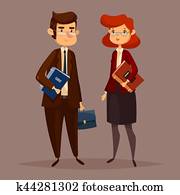 Accountant male with finance document folder