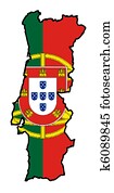 bandeira portugal, ligado, mapa bandeira portugal, ligado, mapa