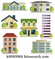Building icons set Building icons set